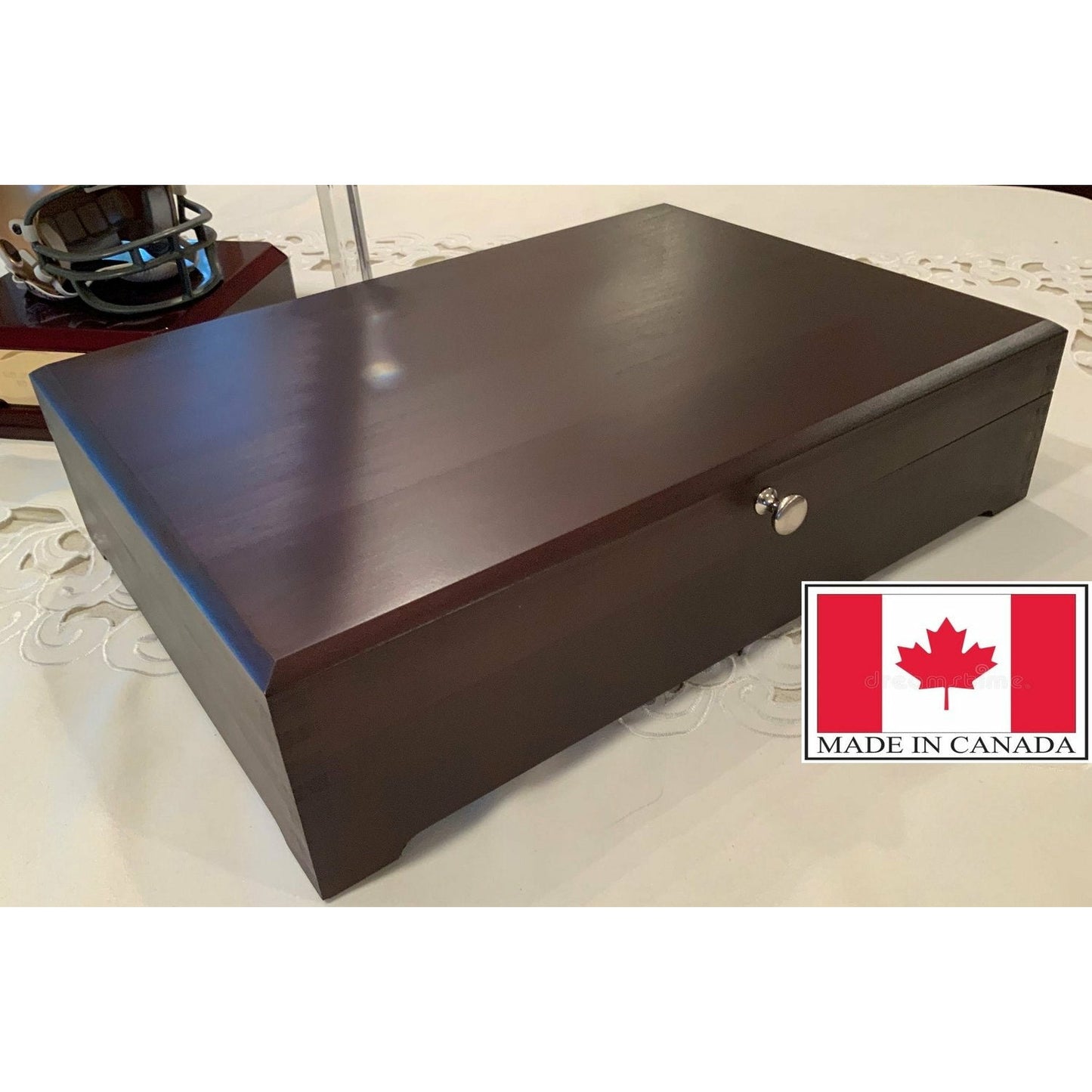 Canadian Woods Flatware Storage | Dark Mahogany Finish