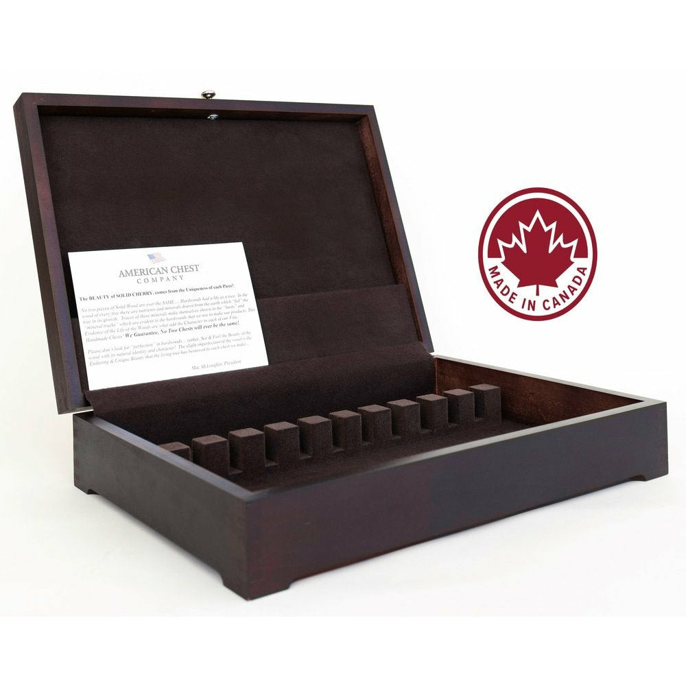 Canadian Woods Flatware Storage | Dark Mahogany Finish