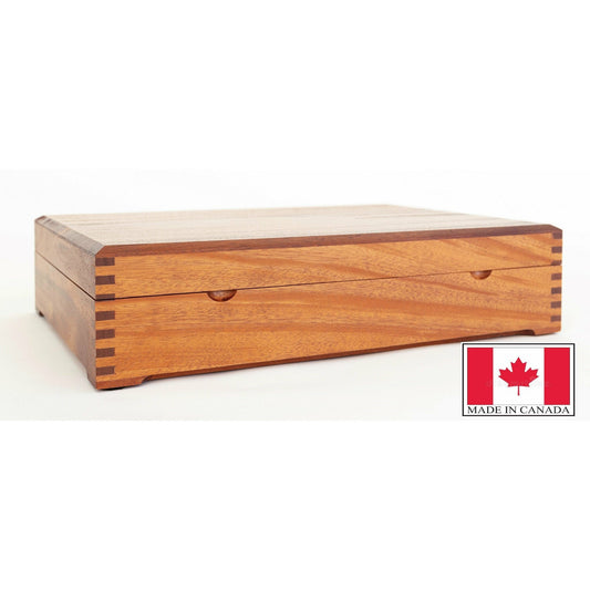 Canadian Sapele Flatware Storage | Holds Service for 12