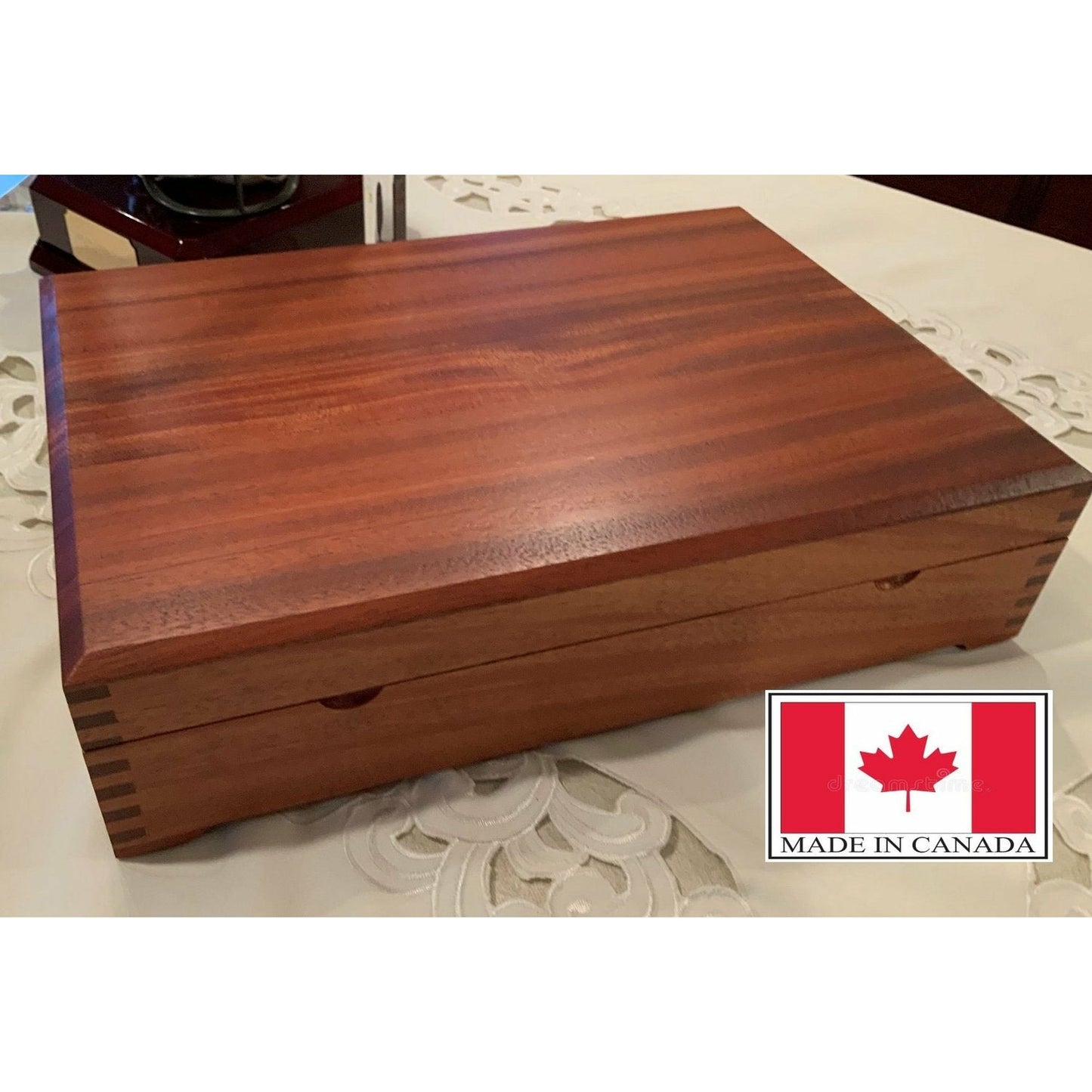 Canadian Sapele Flatware Storage | Holds Service for 12