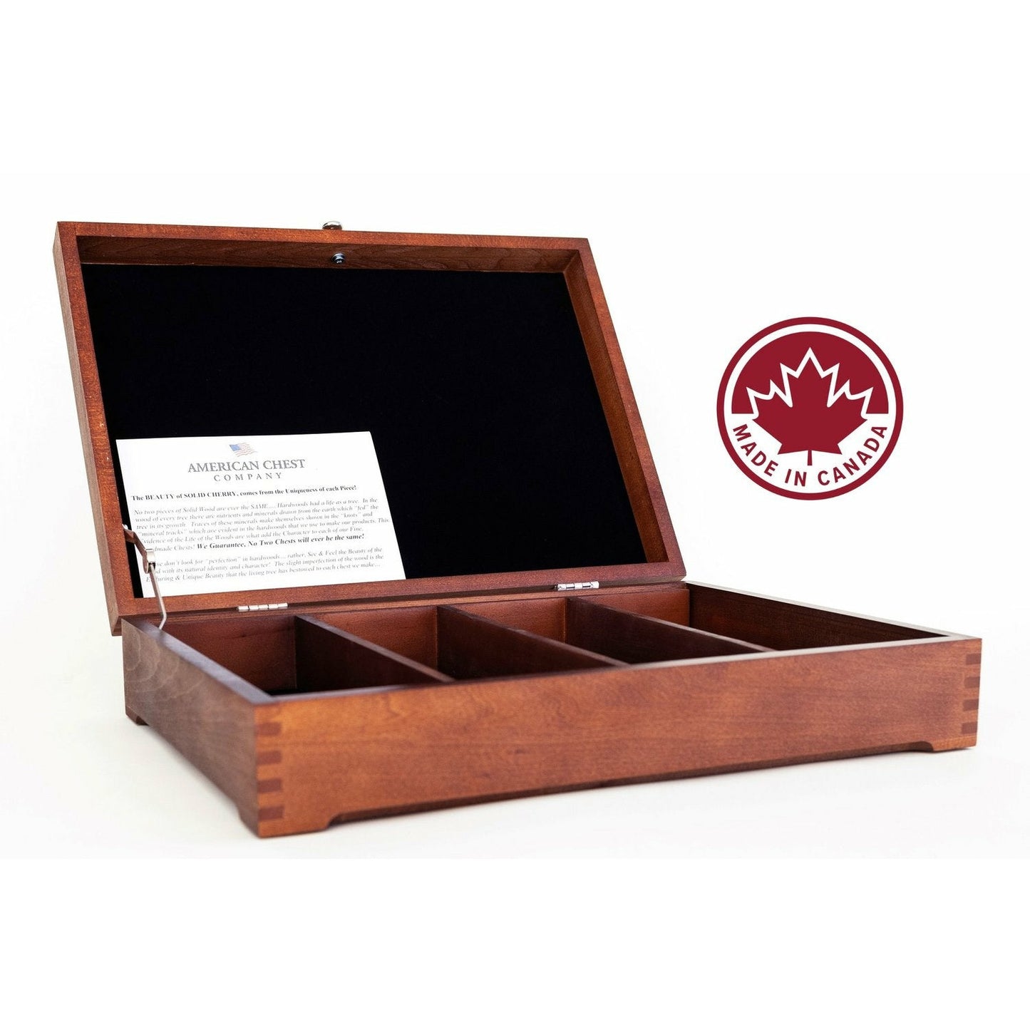 Canadian Divided Flatware Storage | Pine Finish