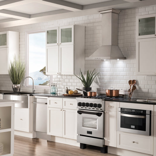 ZLINE Autograph Edition 24" Dual Fuel Range with Gas Stove and Electric Oven in Stainless Steel with Accents (RAZ-24)