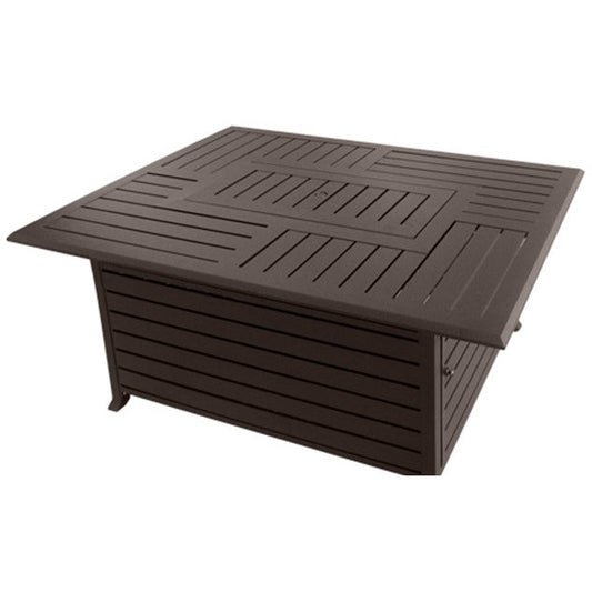 AZ Patio Heaters 37" Aluminum Rectangular Slatted Fire Pit