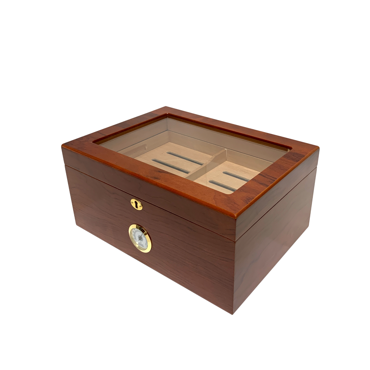 Milano Glass Top Cigar Humidor | Holds 100 Cigars