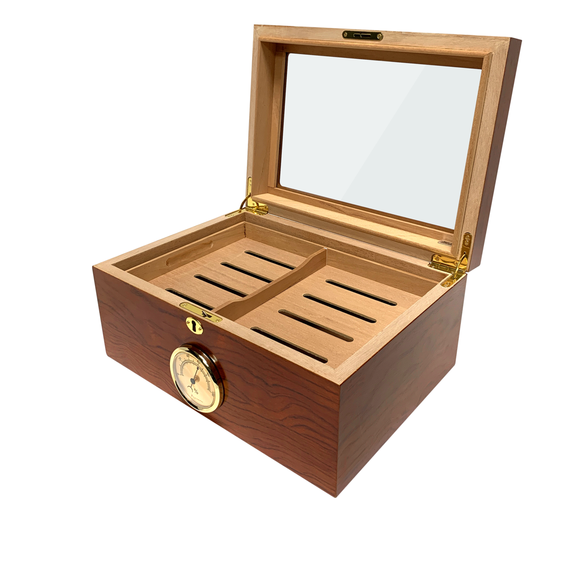 Milano Glass Top Cigar Humidor | Holds 100 Cigars