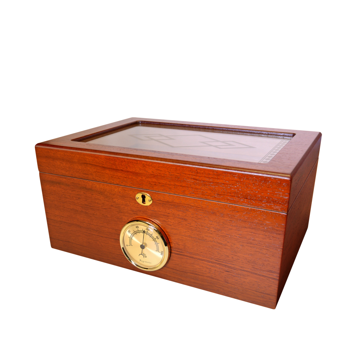 Bally II Desktop Cigar Humidor w/ Diamond Finish | Holds 100 Cigars