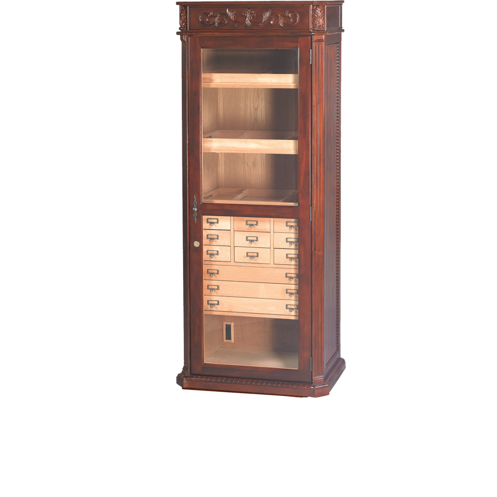 Olde English Cigar Humidor Tower Cabinet | Holds 3500 Cigars