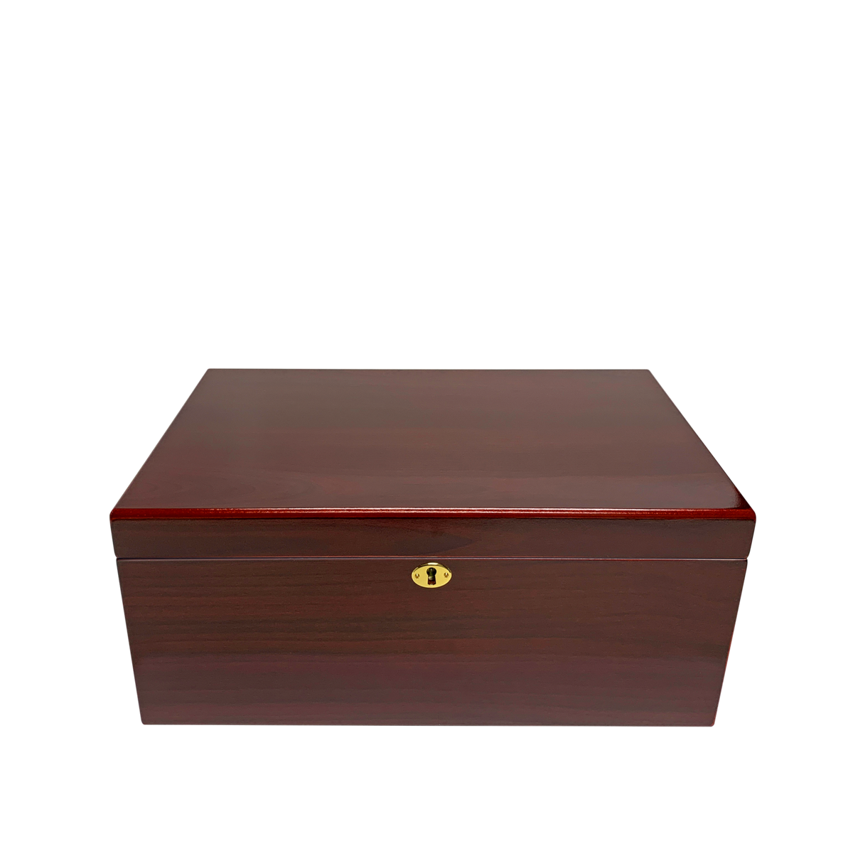 Tuscany Cherry Cigar Humidor w/ High Gloss Finish | Holds 100 Cigars