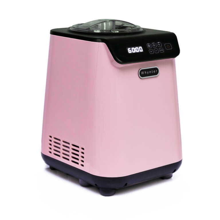 Whynter 1.28 Quart Compact Upright Automatic Ice Cream Maker | Limited Edition Black & Pink