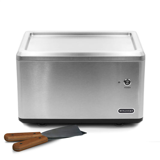 Whynter Instant Ice Cream Maker | Frozen Pan Roller in Stainless Steel | Portable