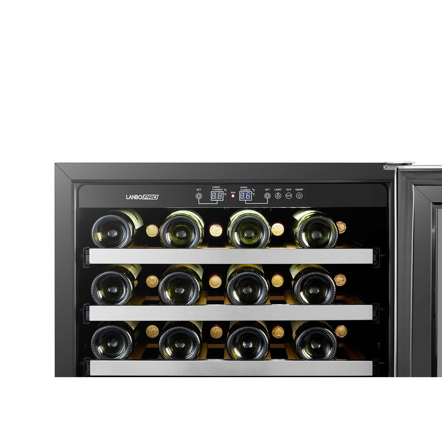 LanboPro 24" Wide, 44 Bottle Dual Zone Wine Cooler