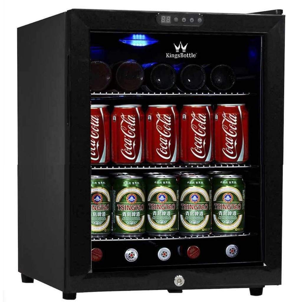 KingsBottle 17” Compressor Mini-Fridge | Holds 45 Cans | KBU-52-BP