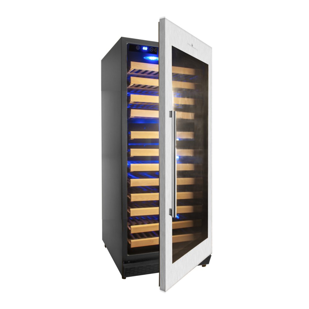 KingsBottle 24” Wide 100 Bottle Single Zone Wine Cooler | KBU100WX