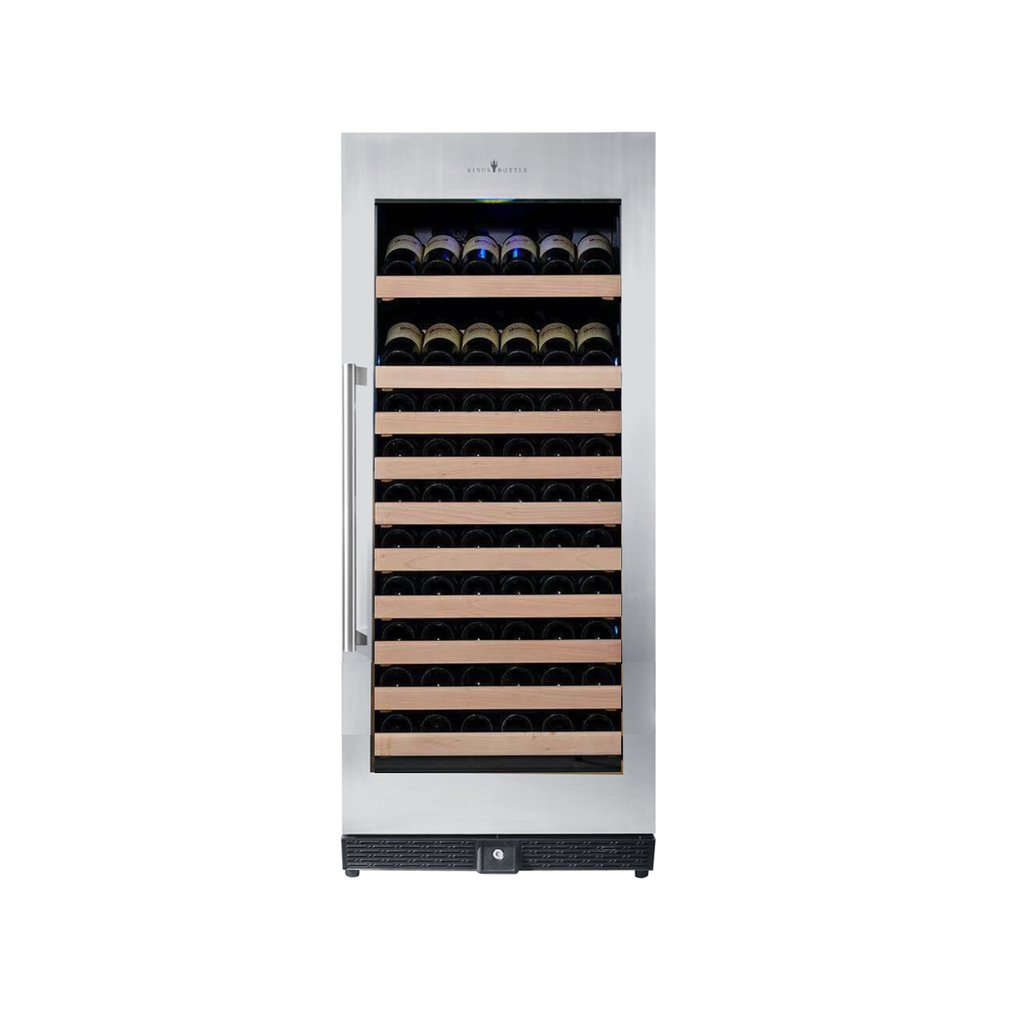 KingsBottle 24” Wide 100 Bottle Single Zone Wine Cooler | KBU100WX