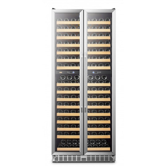 Lanbo 32" Wide, 287 Bottle Dual Zone Luxury Wine Cooler | French Doors