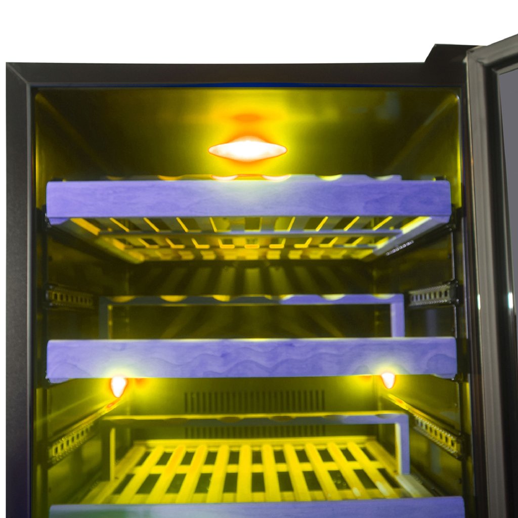 KingsBottle 24” Single Zone Wine Cooler | Holds 46 Bottles | KBU145WX