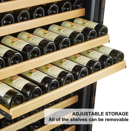 Lanbo 32" Wide, 289 Bottle Single Zone Luxury Wine Cooler | French Doors