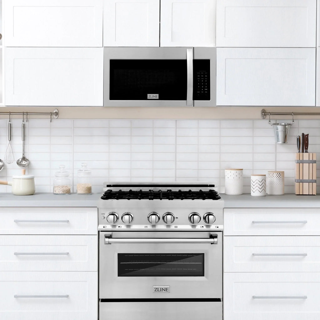 ZLINE 2 Piece Kitchen Package | Dual Fuel Range with Over the Range Microwave