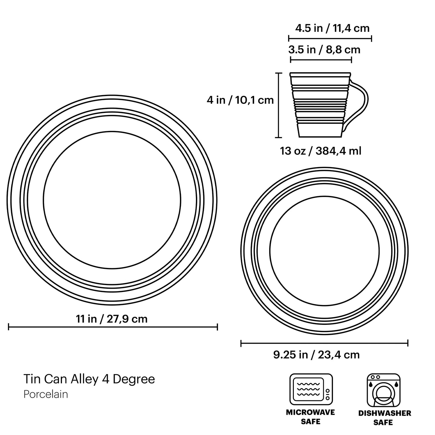 Tin Can Alley 12-piece Dinnerware Set