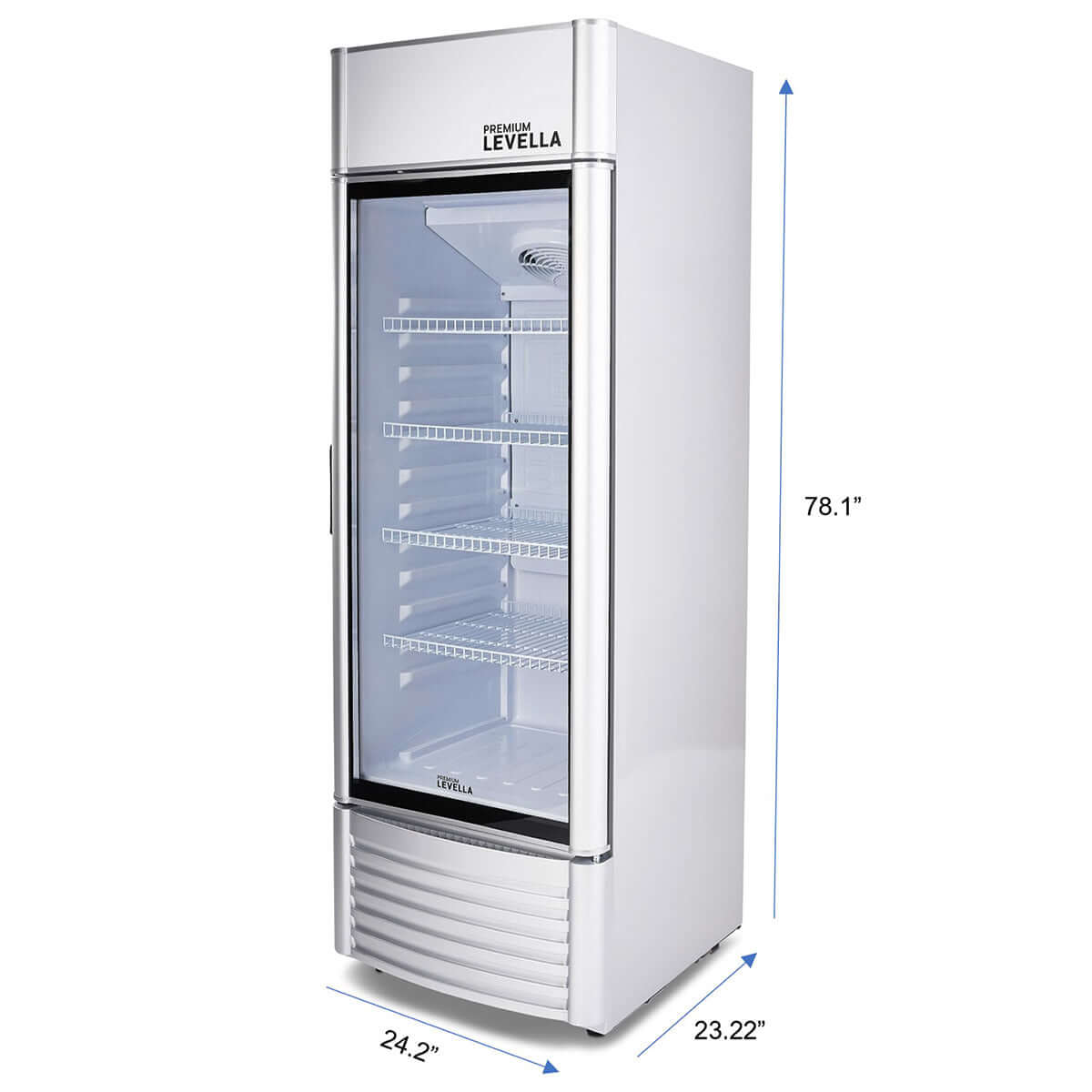 12.5 cu.ft Commercial Display Refrigerator | Silver | PRF125DX