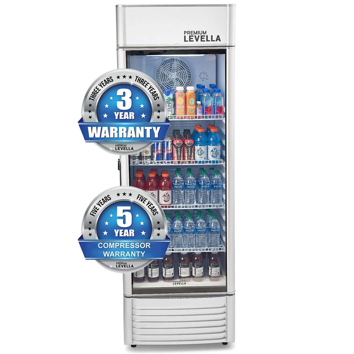 15.5 cu.ft Commercial Display Refrigerator | Silver | PRF155DX
