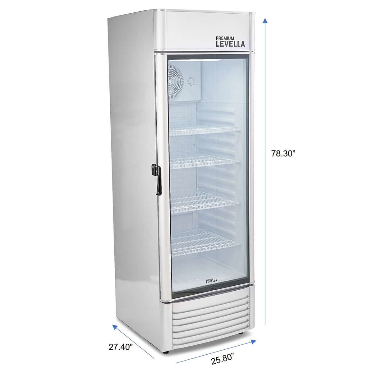 15.5 cu.ft Commercial Display Refrigerator | Silver | PRF155DX