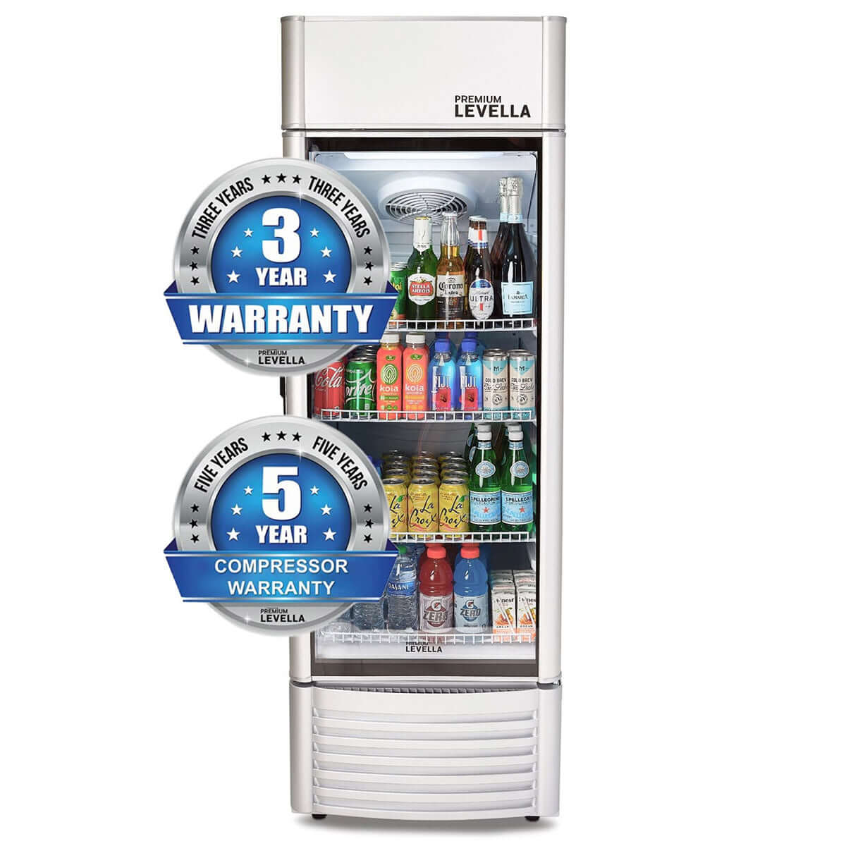 9.0 cu.ft Commercial Display Refrigerator | Silver | PRF90DX