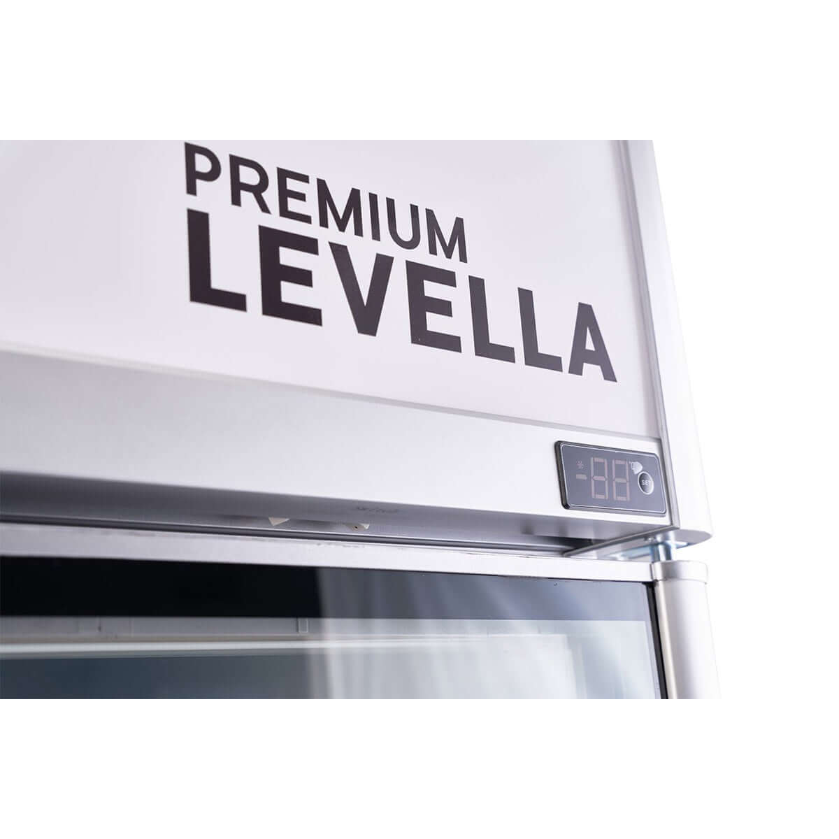 18 cu.ft Commercial Display Refrigerator | Double Doors | Silver | PRN185DX