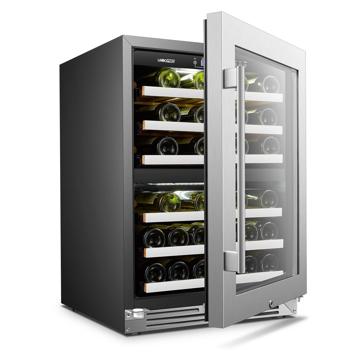 LanboPro 24" Wide, 44 Bottle Dual Zone Wine Cooler