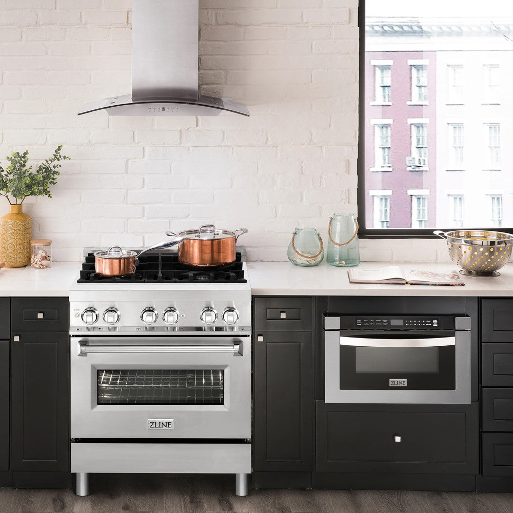 ZLINE 30" Dual Fuel Range with Gas Stove and Electric Oven (RA30)