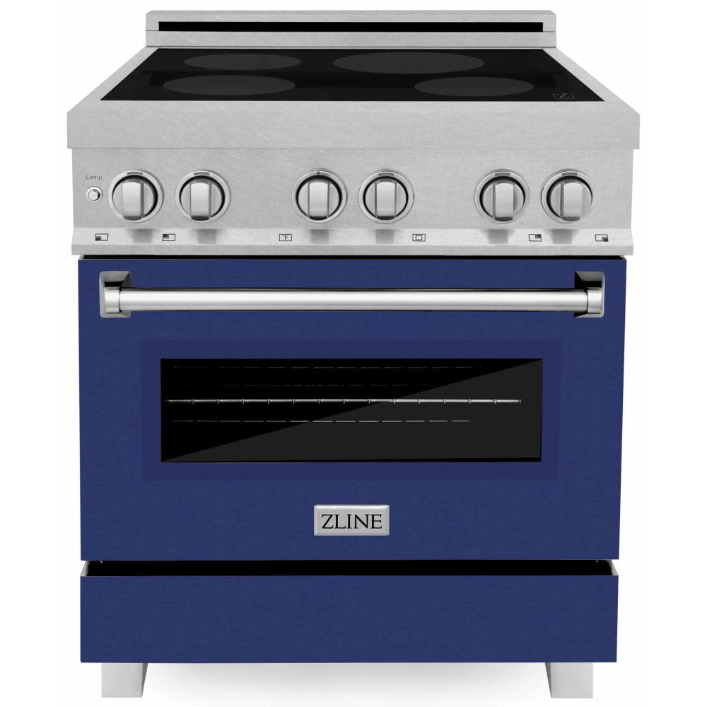 ZLINE 30" 4.0 cu. ft. Induction Range in DuraSnow® with a 4 Element Stove and Electric Oven (RAINDS-30)