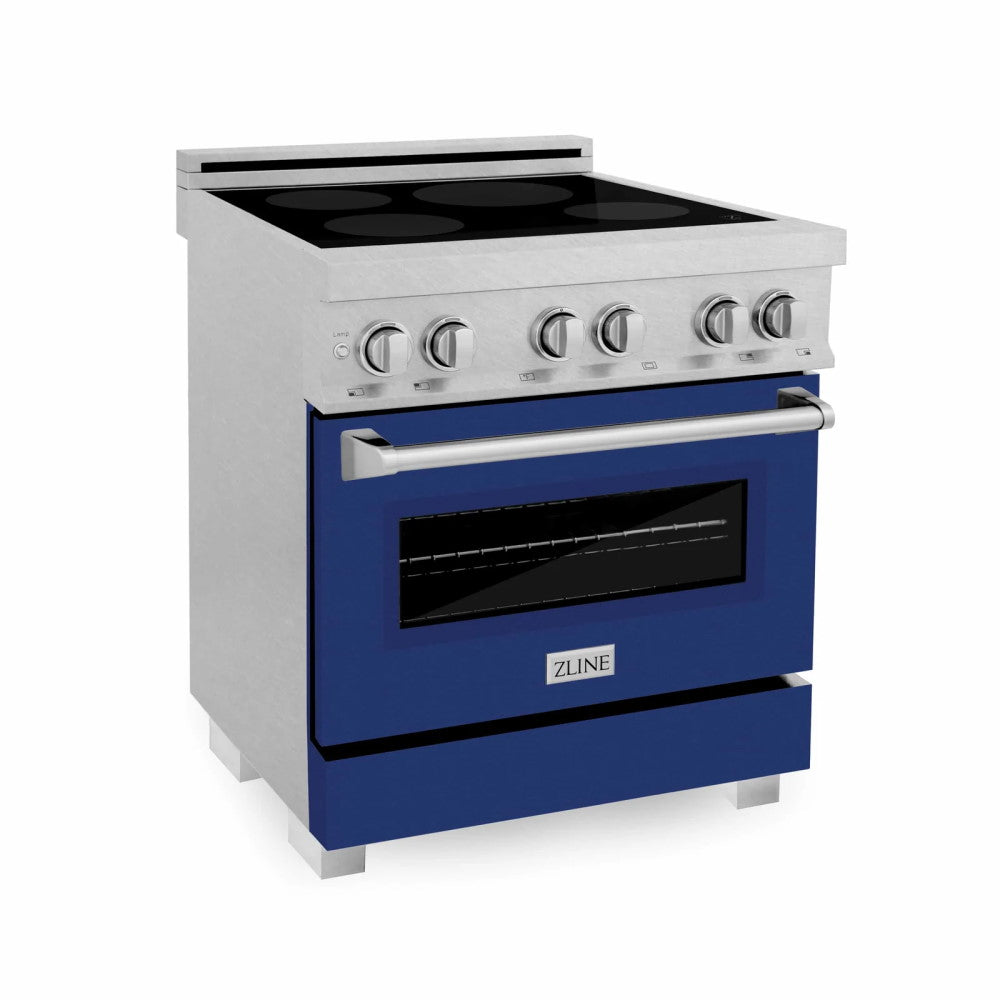 ZLINE 30" 4.0 cu. ft. Induction Range in DuraSnow® with a 4 Element Stove and Electric Oven (RAINDS-30)