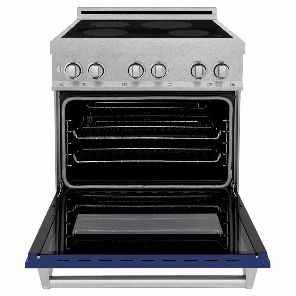 ZLINE 30" 4.0 cu. ft. Induction Range in DuraSnow® with a 4 Element Stove and Electric Oven (RAINDS-30)