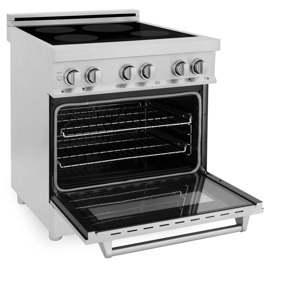 ZLINE 30" 4.0 cu. ft. Induction Range in DuraSnow® with a 4 Element Stove and Electric Oven (RAINDS-30)
