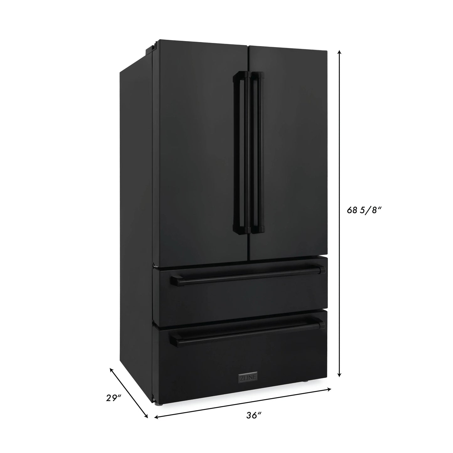 ZLINE 4 Piece Kitchen Package | Refrigerator | Dual Fuel Range | Range Hood | Microwave Drawer