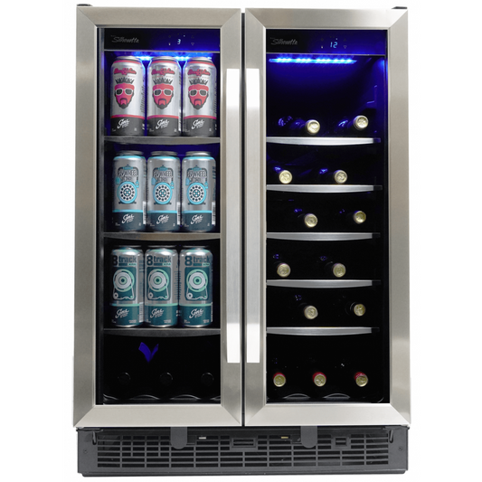 Danby Silhouette Emmental | 24" Dual Zone Wine & Beverage Center | Holds 60 Cans, 27 Bottles