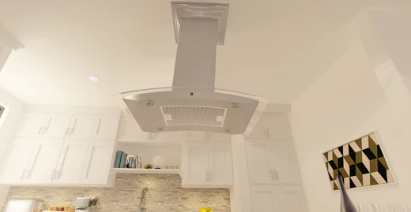 ZLINE Island Mount Range Hood in Durasnow Stainless Steel & Glass