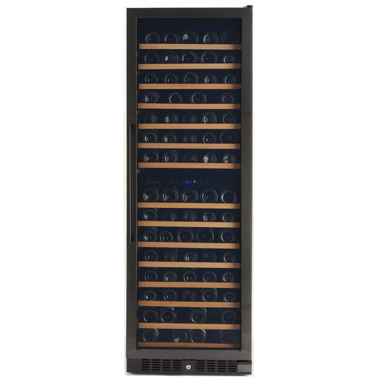 Smith & Hanks 24" Black Stainless Dual Zone Wine Cooler | Holds 166 Bottles | RW428DRBSS
