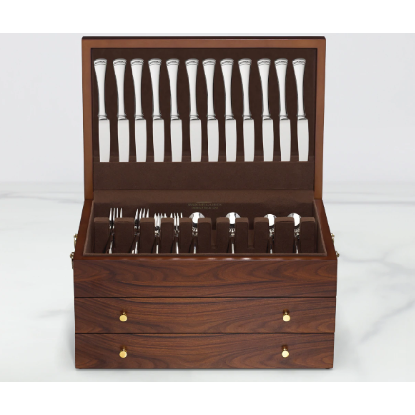 Lenox Rosewood Flatware Chest | Holds Service for 24
