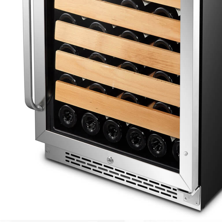 Whynter 24" Wide, 54 Bottle Single Zone Wine Cooler | Stainless Steel