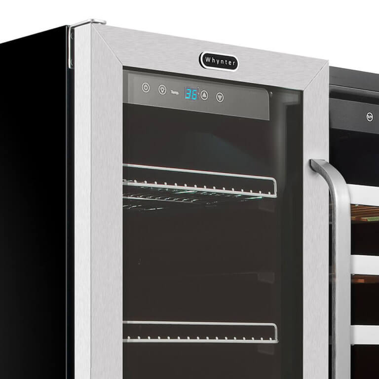 Whynter 30" Wide, Dual Zone Wine and Beverage Center | French Doors | Holds 33 Bottles & 88 Cans