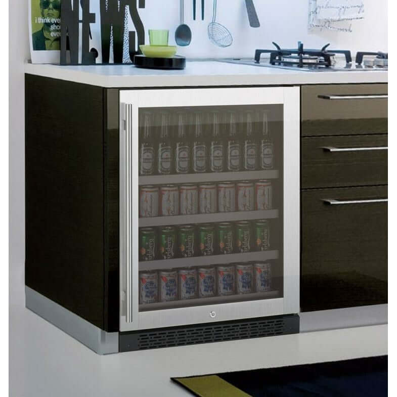 Allavino 24” Wide Stainless Steel Beverage Center | Tru-Vino Technology and FlexCount II Shelving