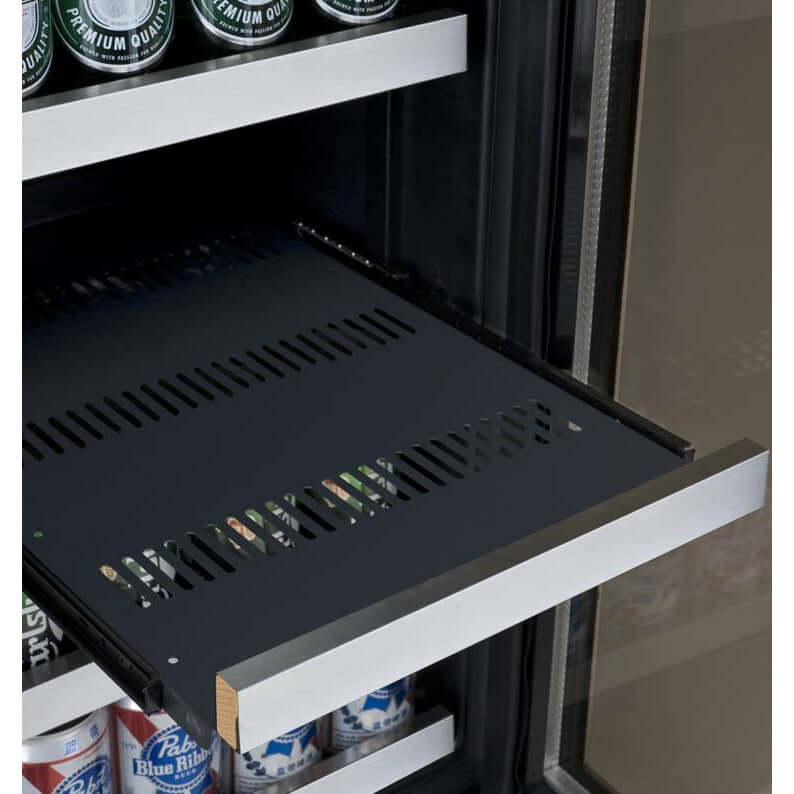Allavino 15” Single Zone Stainless Steel Beverage Center | Tru-Vino Technology and FlexCount II Shelving