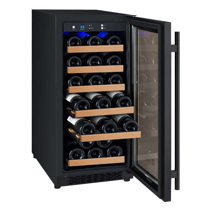 Allavino 15” 30 Bottle Single Zone Wine Cooler | Tru-Vino Technology and FlexCount II Shelving