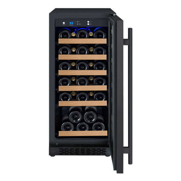 Allavino 15” 30 Bottle Single Zone Wine Cooler | Tru-Vino Technology and FlexCount II Shelving