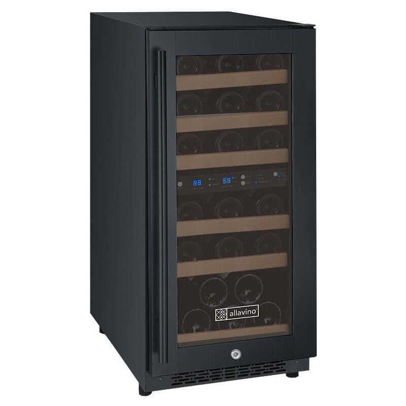 Allavino 15” 30 Bottle Dual Zone Wine Cooler | Tru-Vino Technology and FlexCount II Shelving