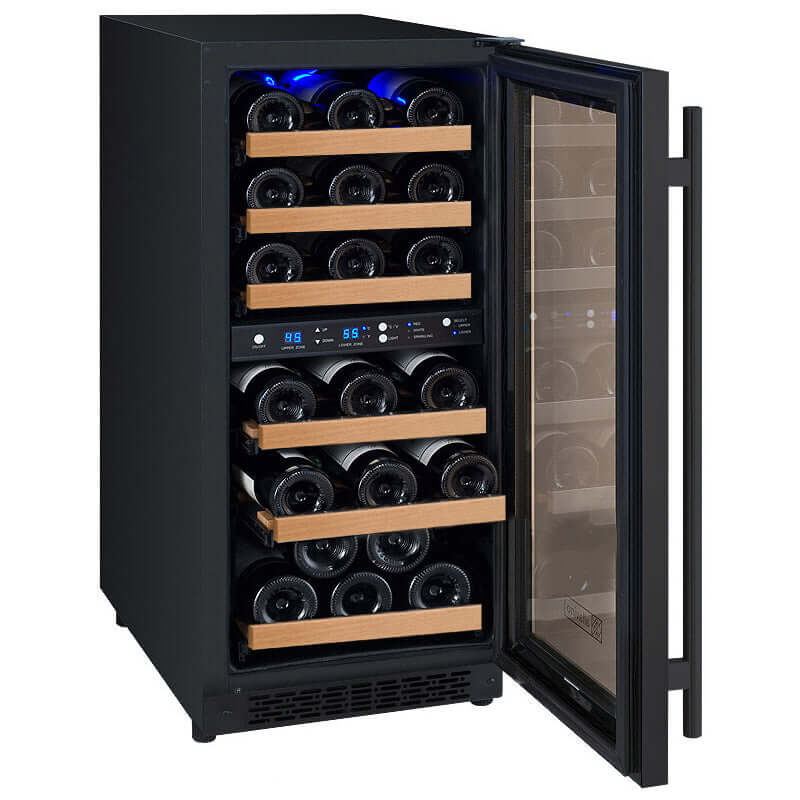 Allavino 15” 30 Bottle Dual Zone Wine Cooler | Tru-Vino Technology and FlexCount II Shelving