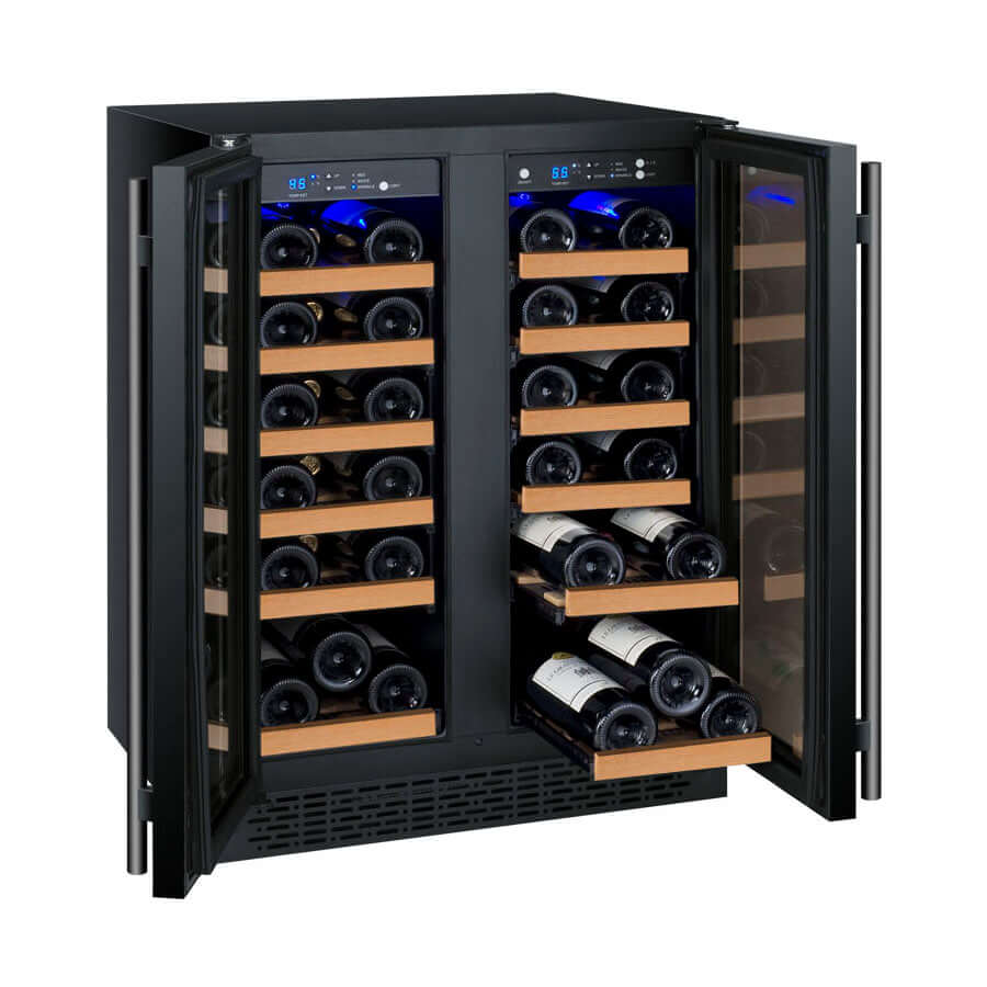 Allavino 24” 36 Bottle Dual Zone Wine Cooler | French Doors | Tru-Vino Technology and FlexCount II Shelving