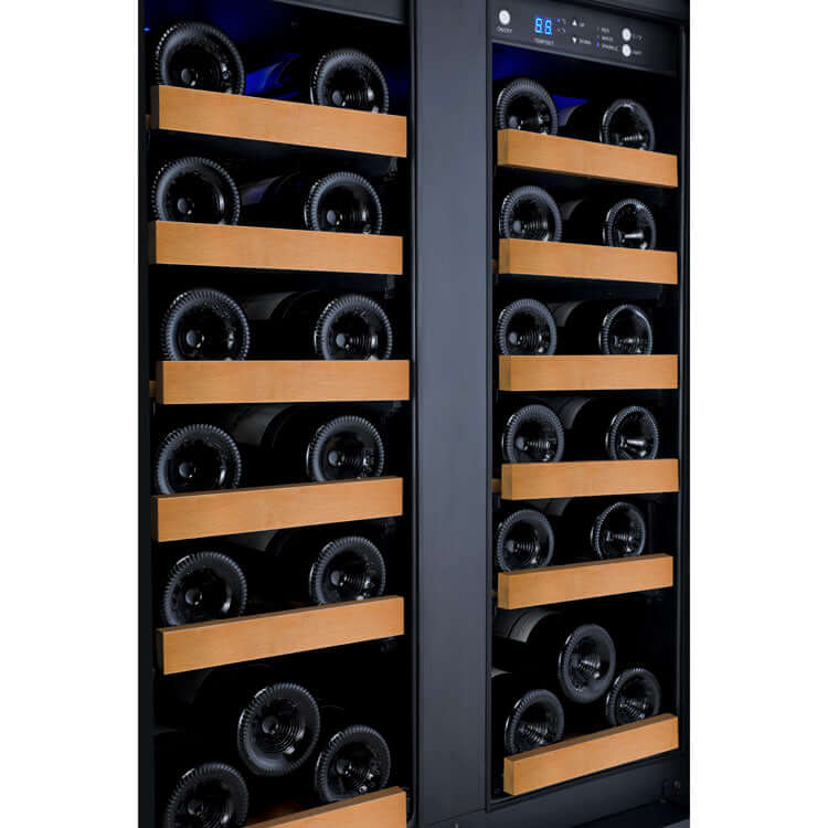 Allavino 24” 36 Bottle Dual Zone Wine Cooler | French Doors | Tru-Vino Technology and FlexCount II Shelving