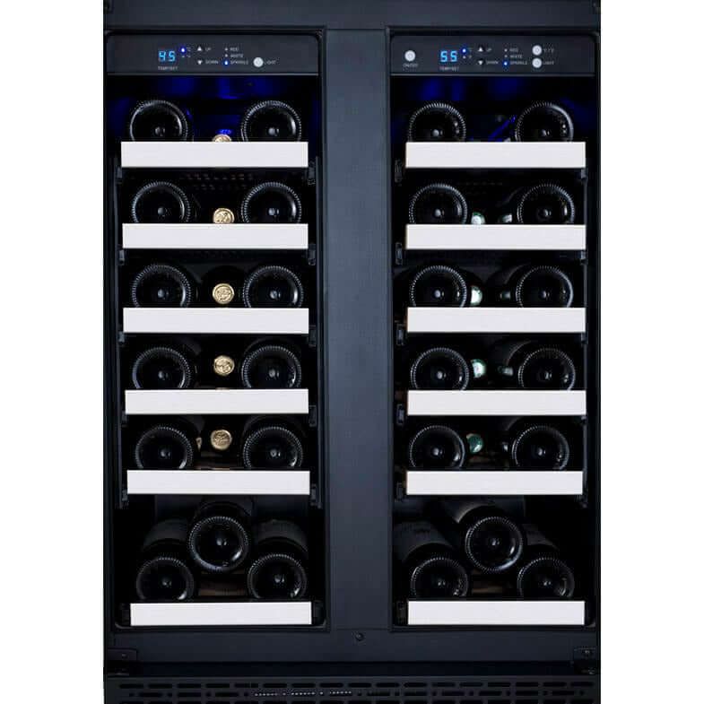 Allavino 24” 36 Bottle Dual Zone Wine Cooler | French Doors | Tru-Vino Technology and FlexCount II Shelving
